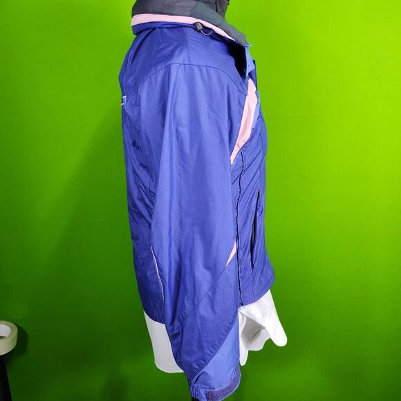 Columbia Womens M Interchange Jacket Blue & Pink Core Vertex with fleece lining - Picture 10 of 11